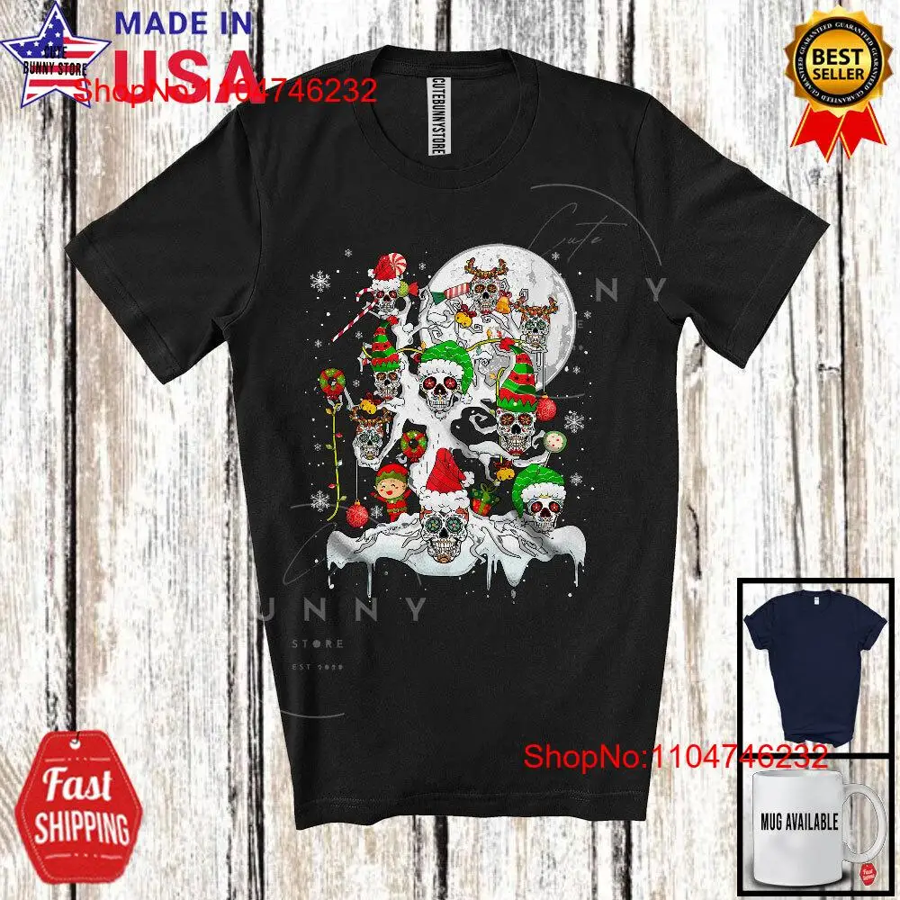 Family Tree Print - Santa ELF Sugar Skull On X