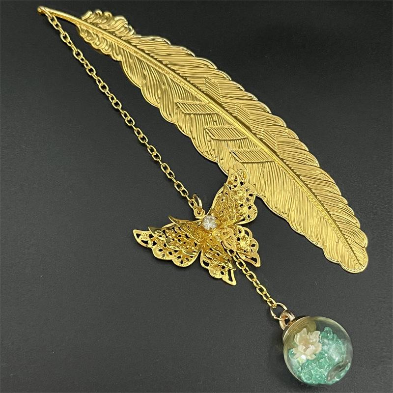 1PC Metal Bookmark Creative Im - Dried Flower Bookmark recensie en prijs