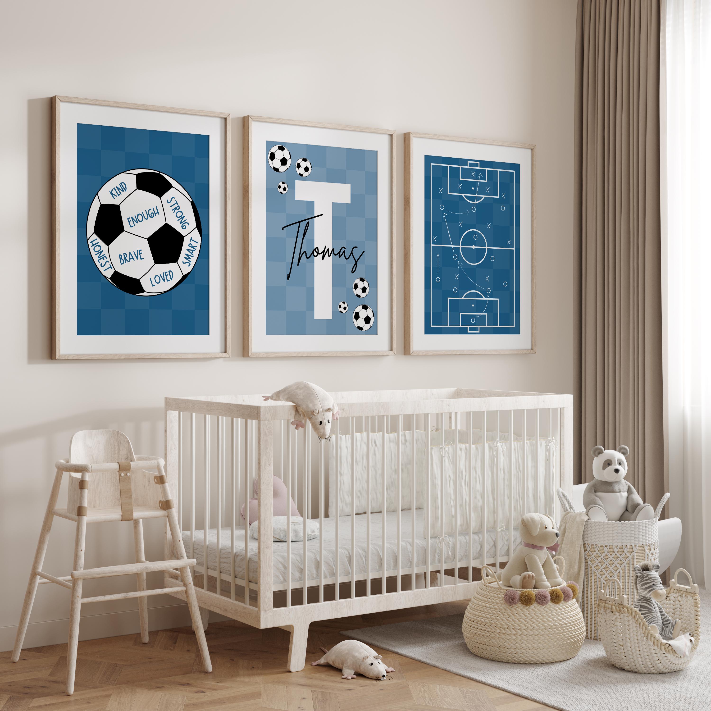 Custom Soccer Wall Art Set Aff - Personalized Name Box recensie en prijs