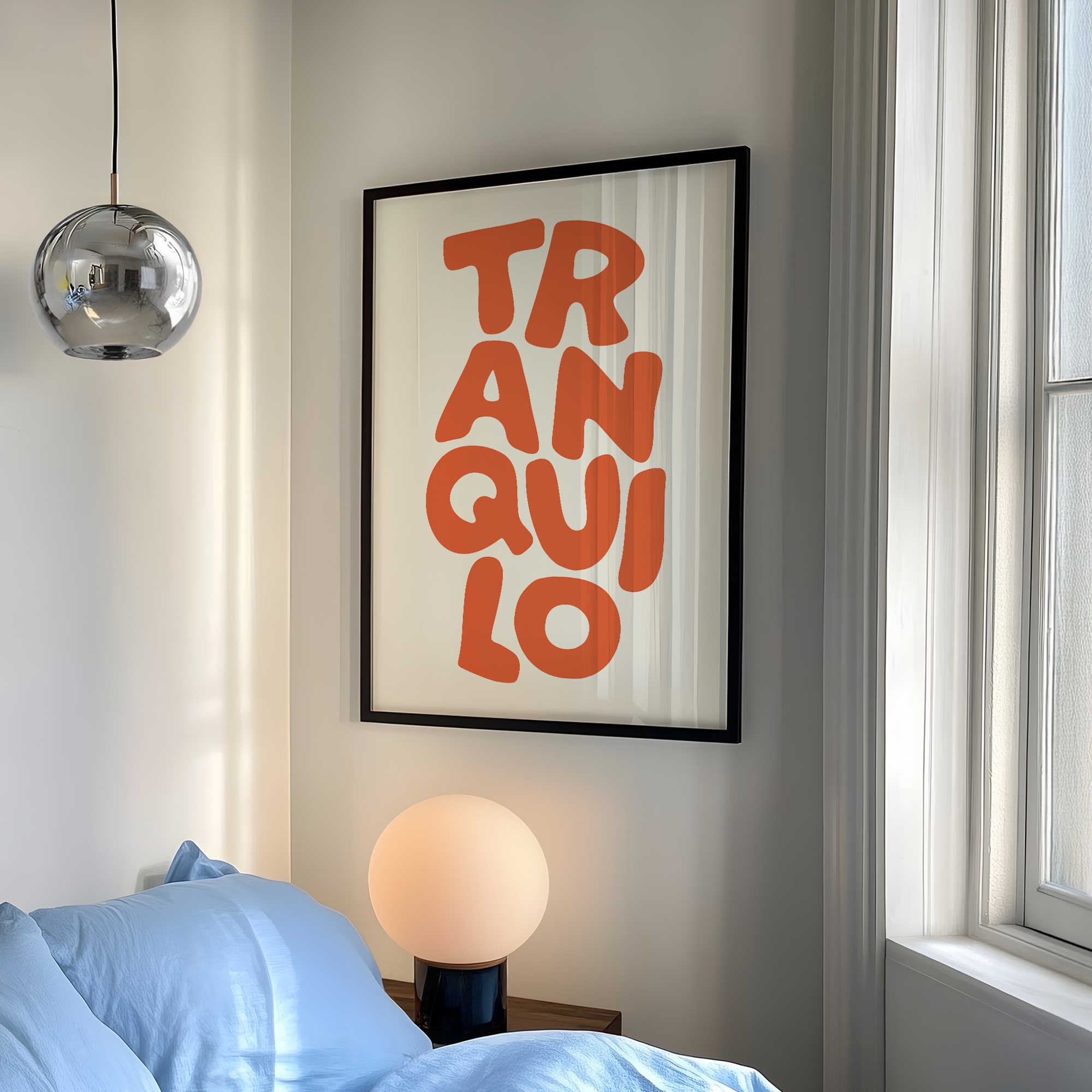 Boho Tranquilo Orange Cream Re - Custom Map Poster recensie en prijs