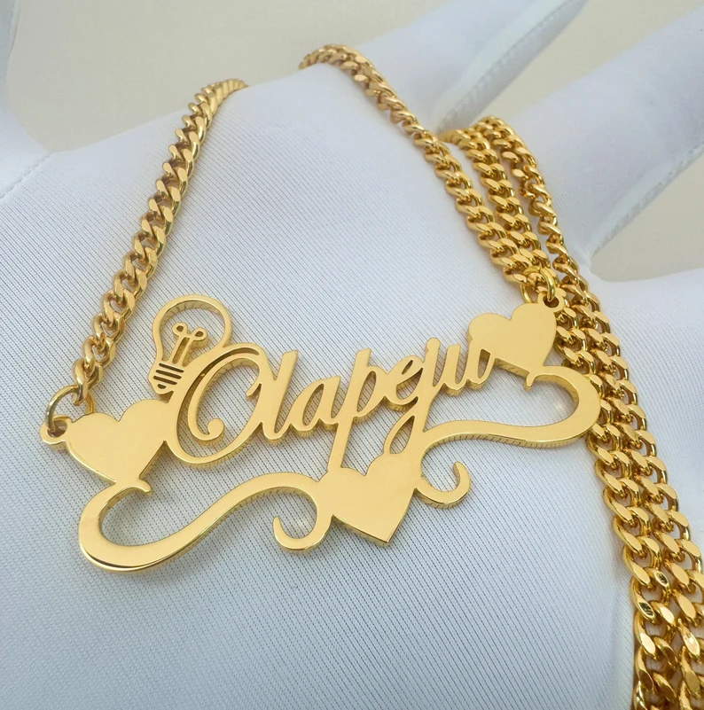 Handcrafted Gold Color Name Ne - Name Necklace Custom recensie en prijs
