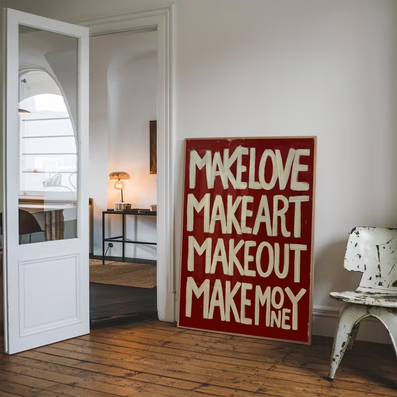 Modern,Retro Self Made Love Ki - Custom Map Poster recensie en prijs