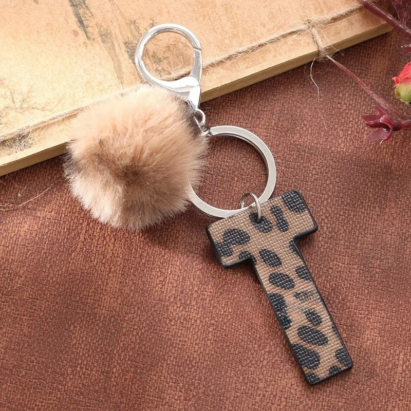 A-M Fashion Leopard Alphabet A - Monogram Keychain Leather recensie en prijs