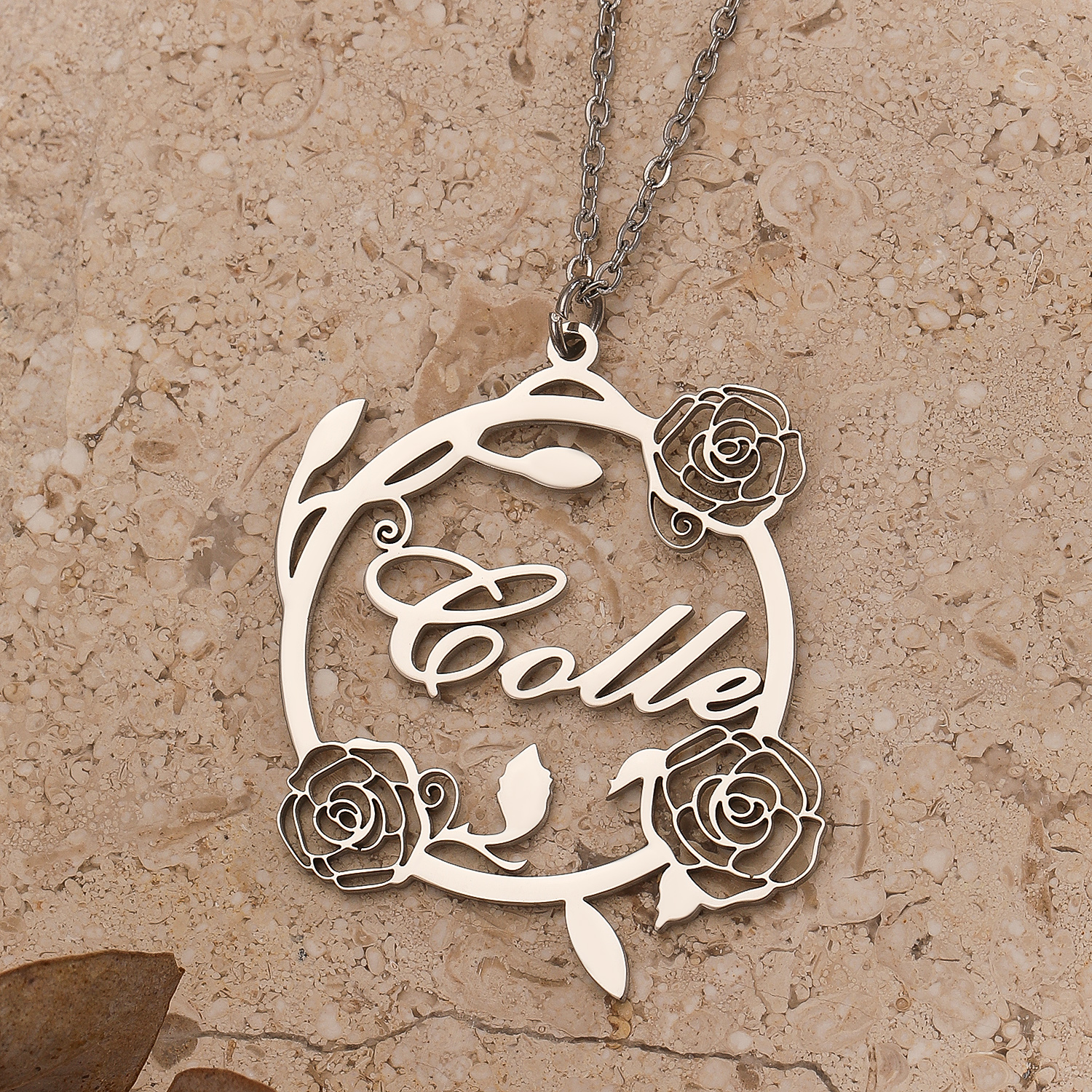 1pc Custom Rose Flower Name Ne - Name Necklace Custom recensie en prijs
