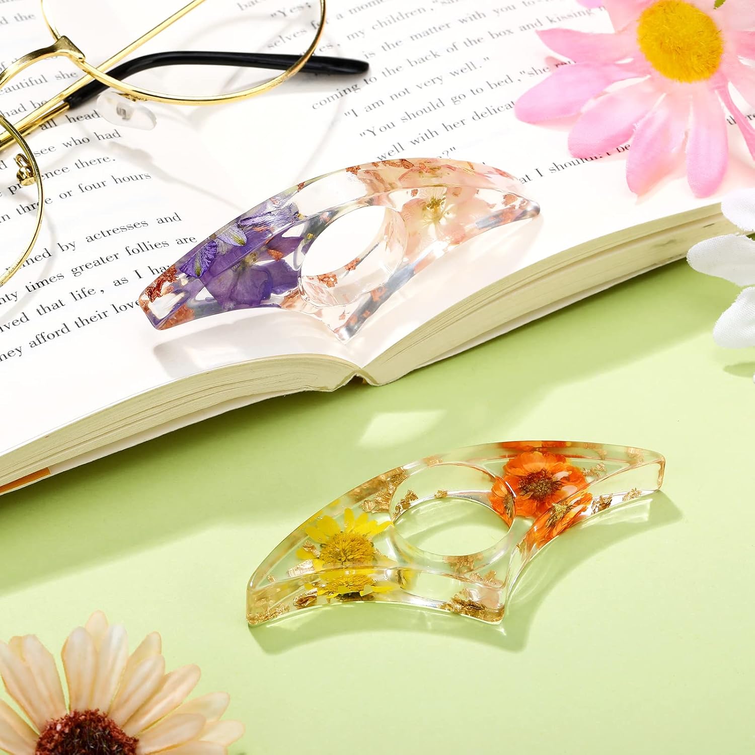 2 Pcs Dried Flower Resin Book  - Dried Flower Bookmark recensie en prijs