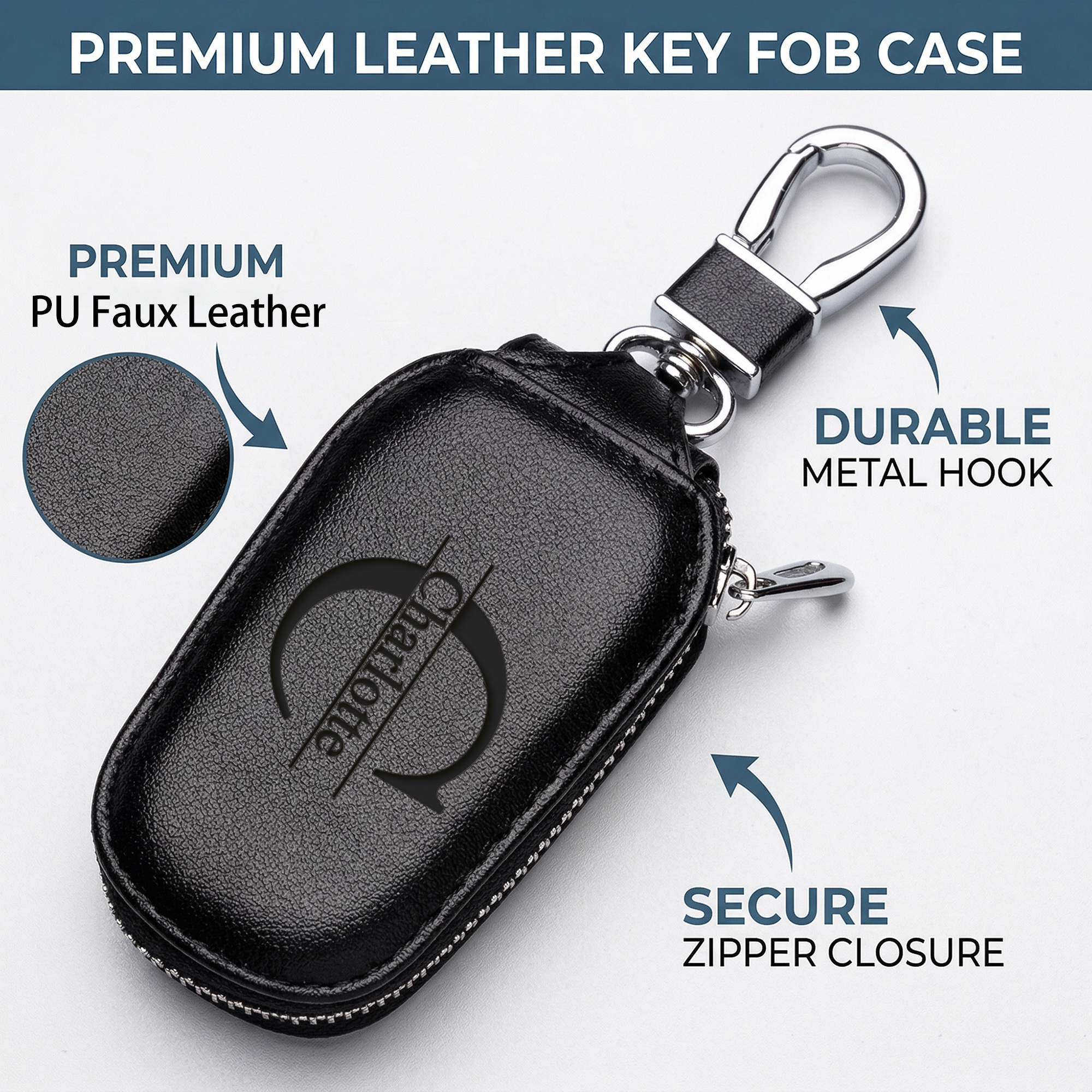 Personalized Custom Zipper Key - Monogram Keychain Leather recensie en prijs
