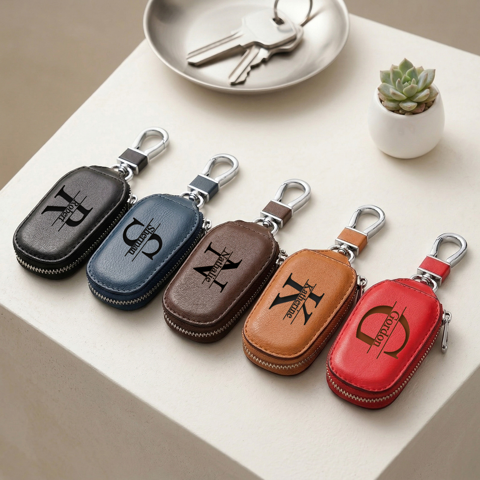 Personalized Custom Zipper Key - Monogram Keychain Leather recensie en prijs
