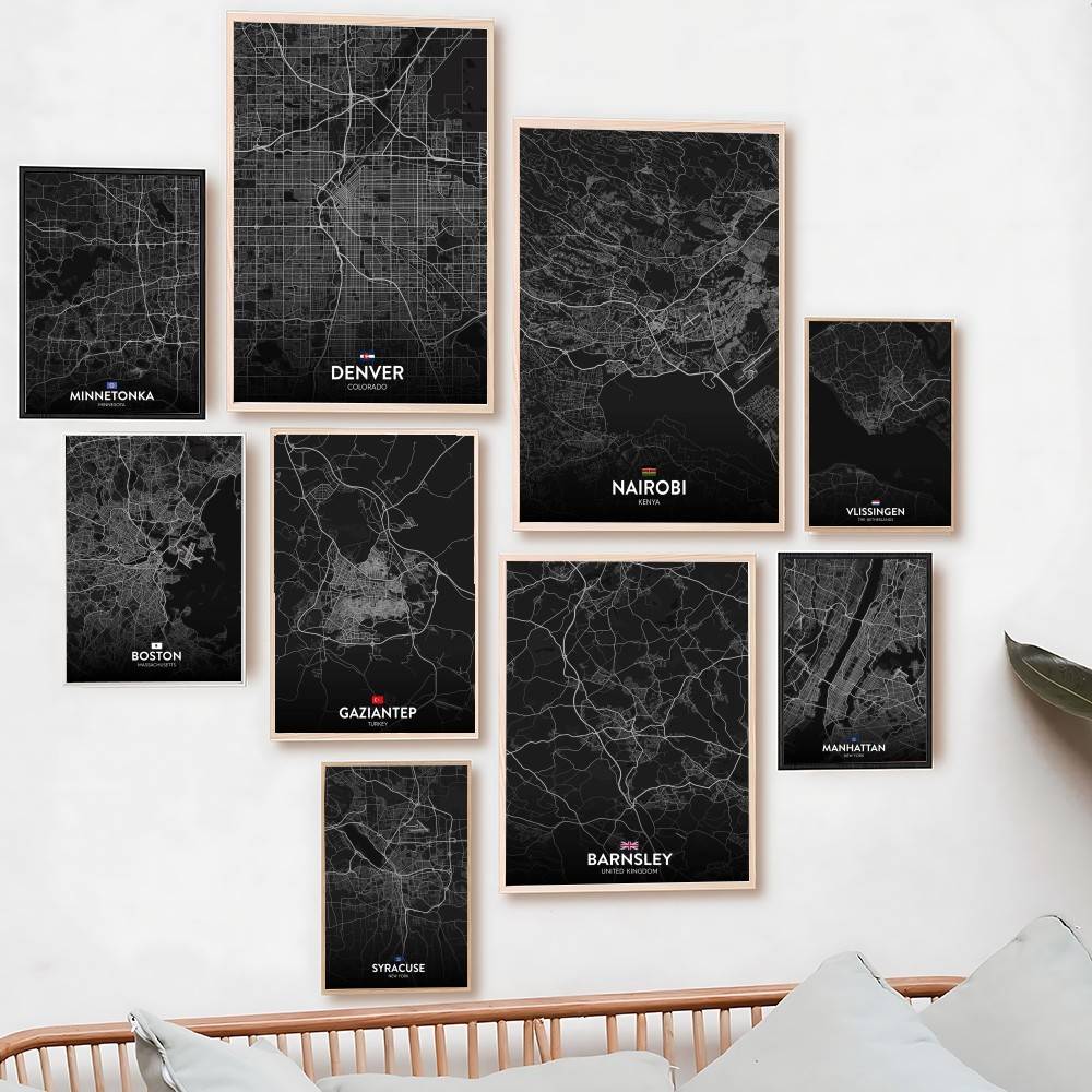 Paris London New York CUSTOM C - Custom Map Poster recensie en prijs