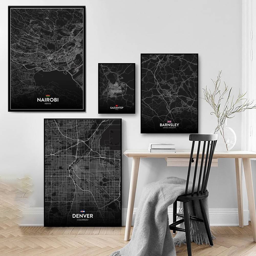 Paris London New York CUSTOM C - Custom Map Poster recensie en prijs