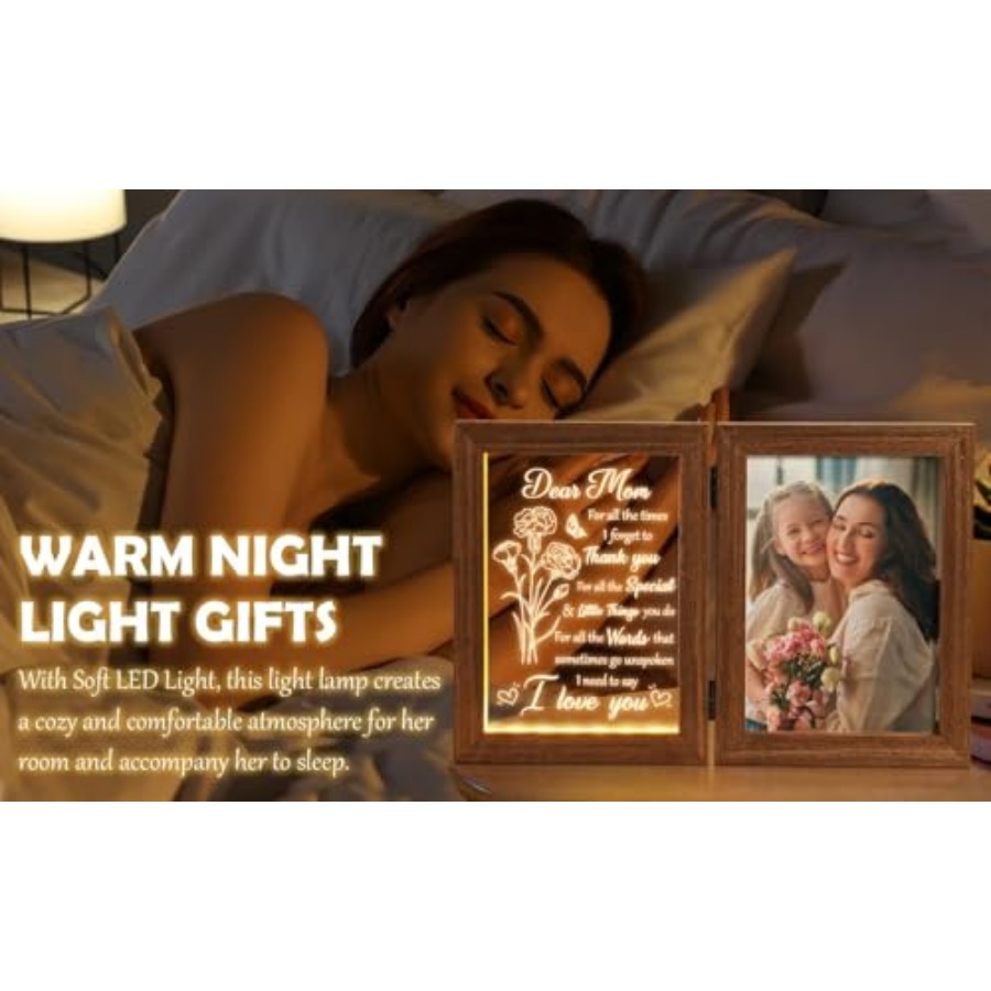 Mom Gifts from Daughters Son C - Engraved Wood Frame recensie en prijs