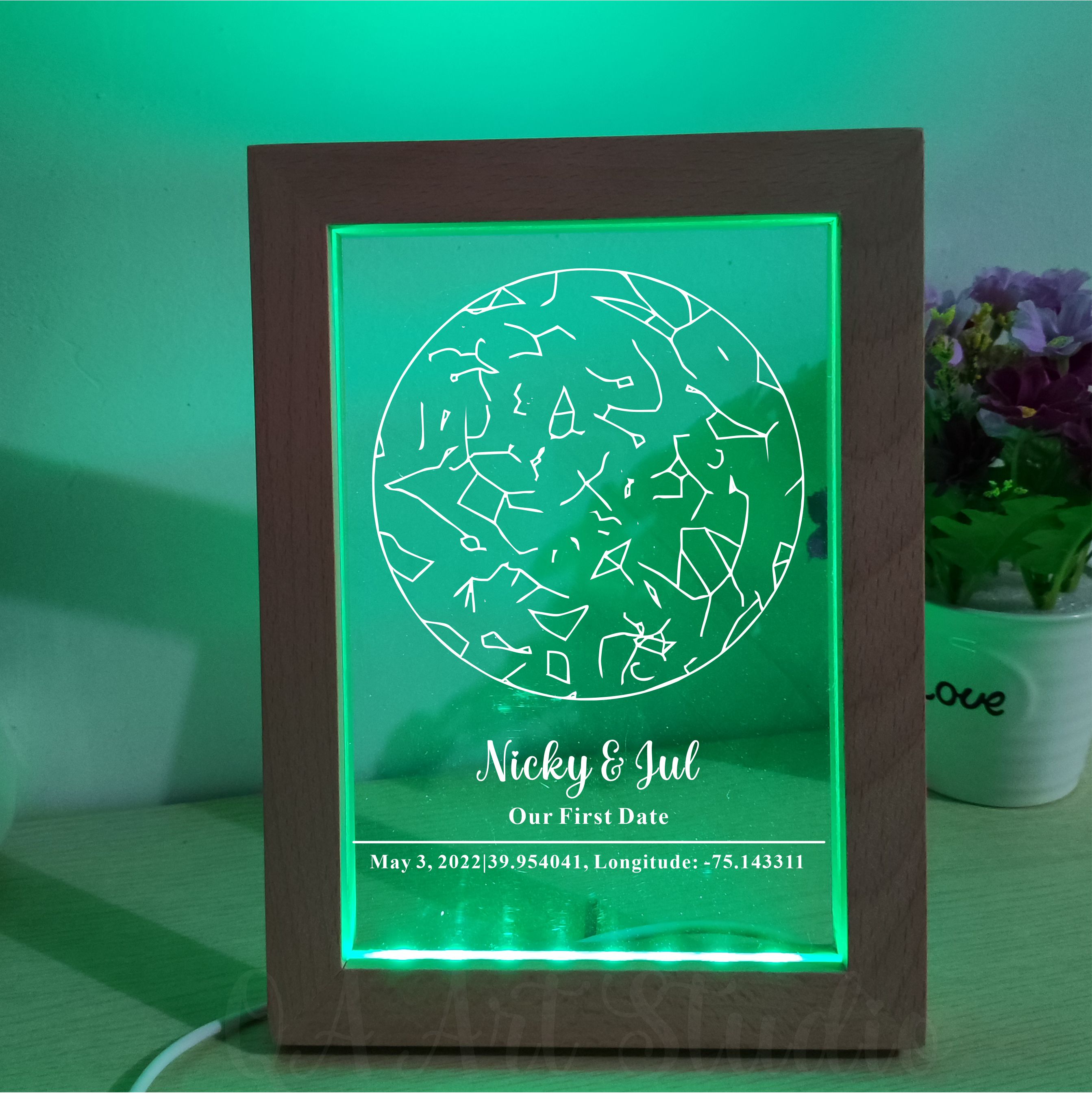 Personalized Wooden Acrylic Ni - Custom Star Map recensie en prijs