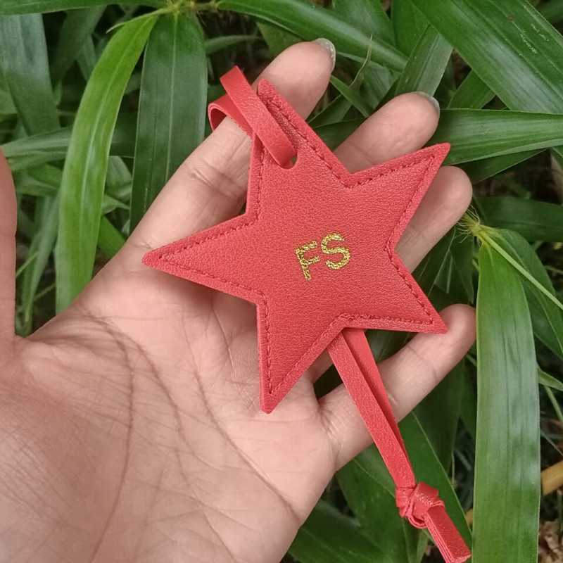 1PCS Free initials five pointe - Monogram Keychain Leather recensie en prijs
