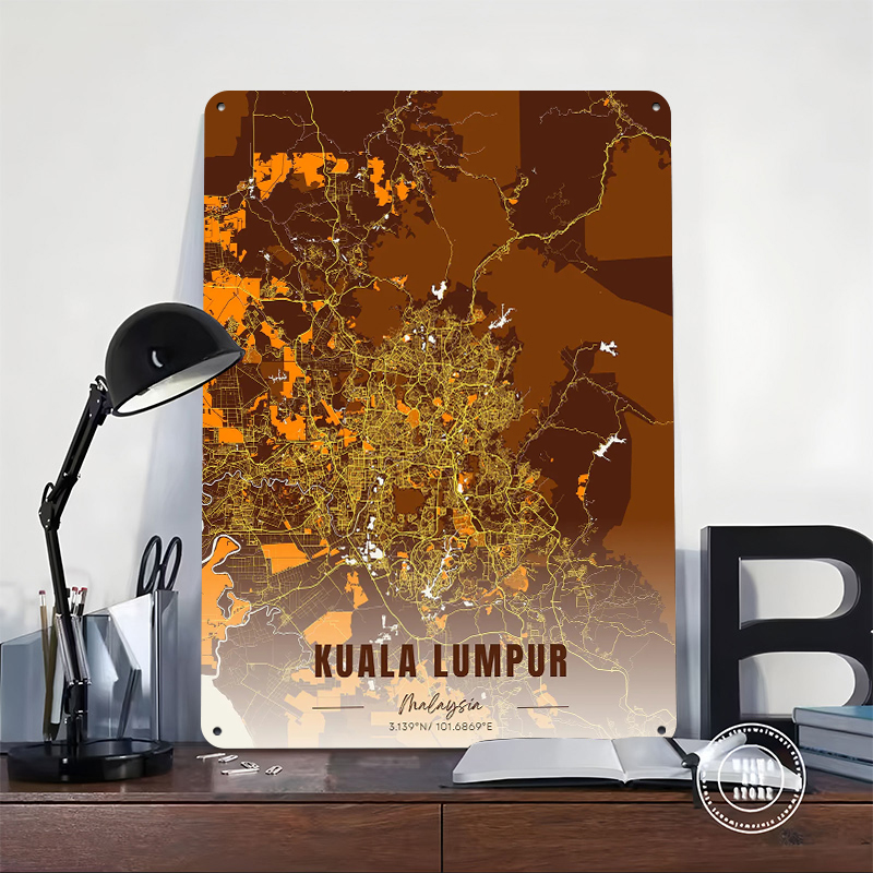 Kuala Lumpur Map Art Printed P - Custom Map Poster recensie en prijs
