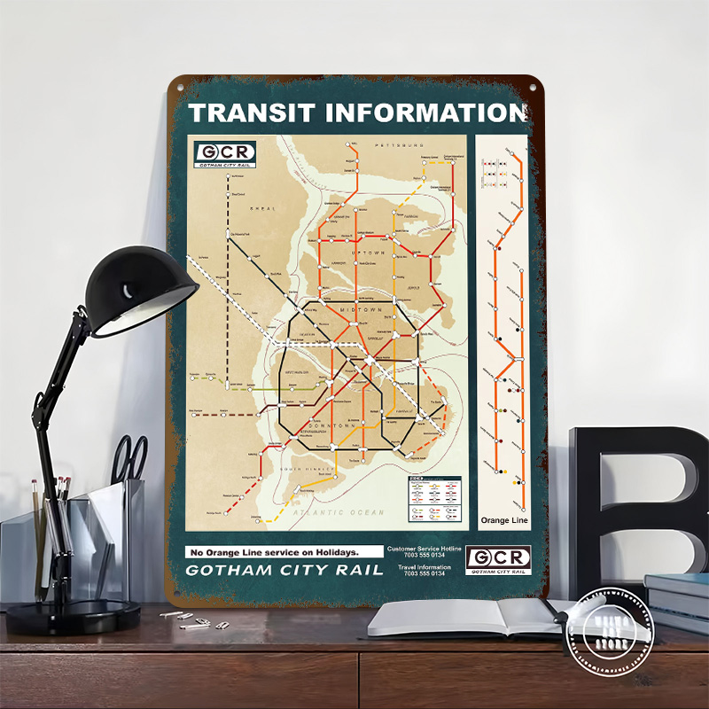 Gotham City Map Printed Poster - Custom Map Poster recensie en prijs