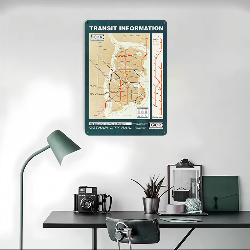 Gotham City Map Printed Poster - Custom Map Poster recensie en prijs