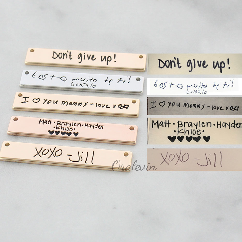 Personalized Custom Actual Han - Handwriting Necklace Bar recensie en prijs