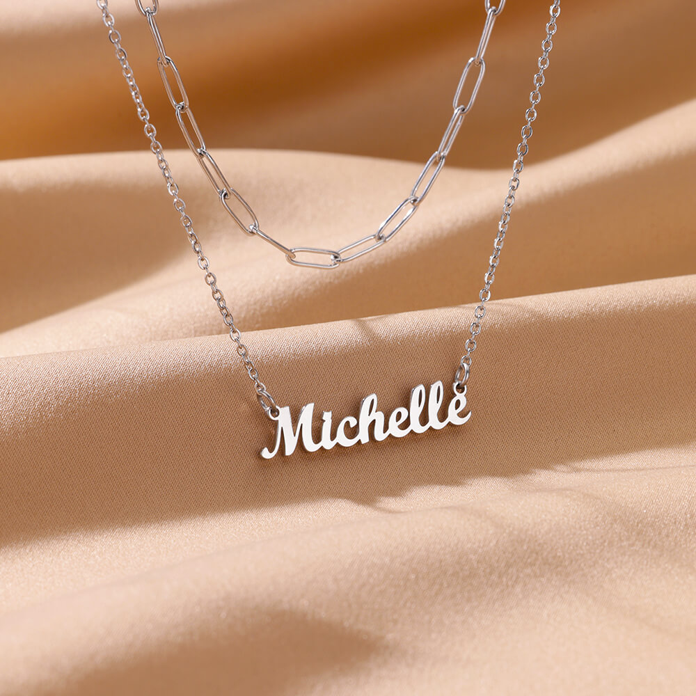 Custom Double-layer Name Neckl - Name Necklace Custom recensie en prijs