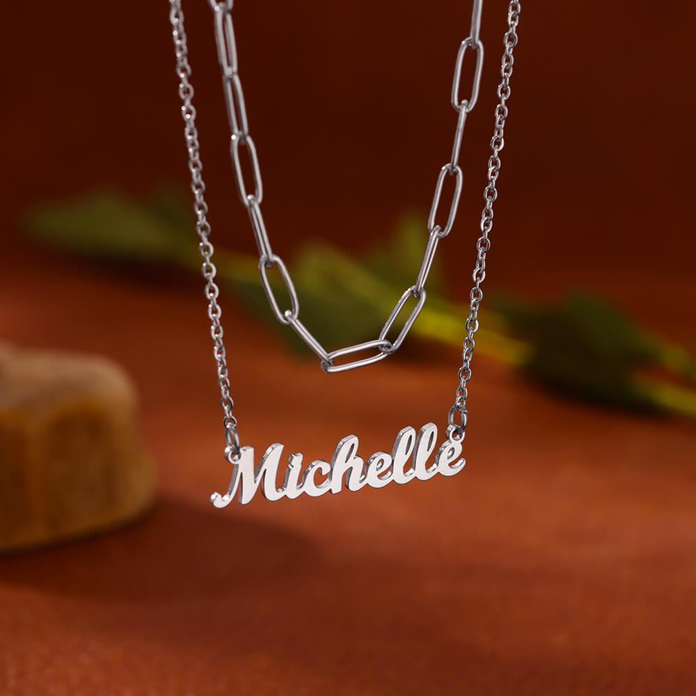 Custom Double-layer Name Neckl - Name Necklace Custom recensie en prijs