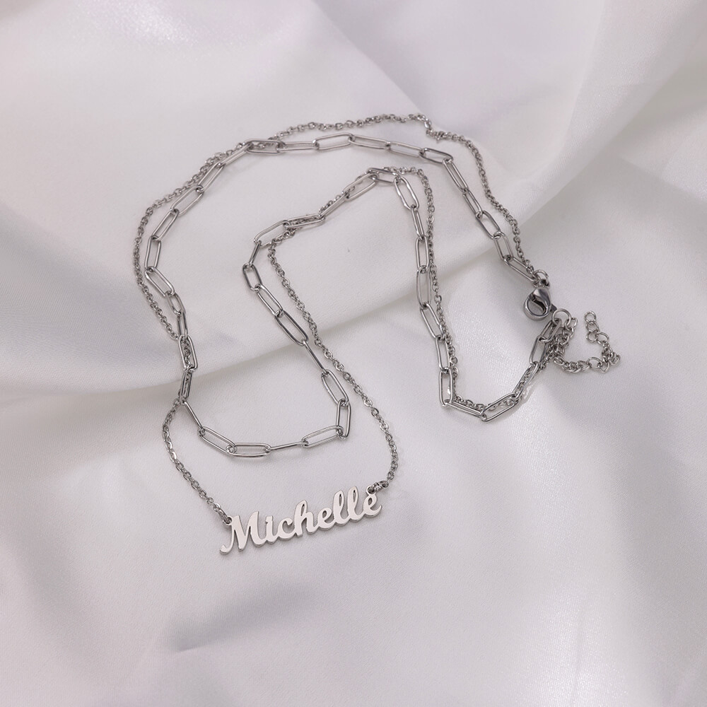 Custom Double-layer Name Neckl - Name Necklace Custom recensie en prijs