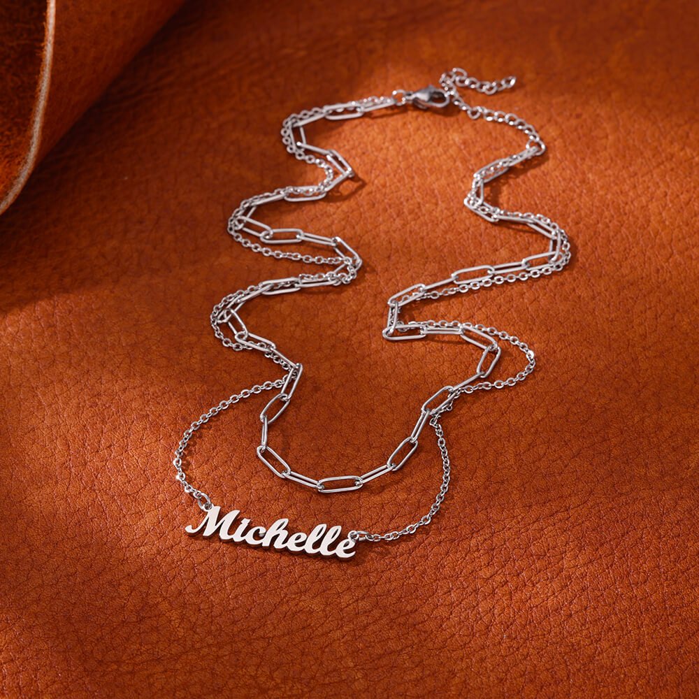 Custom Double-layer Name Neckl - Name Necklace Custom recensie en prijs