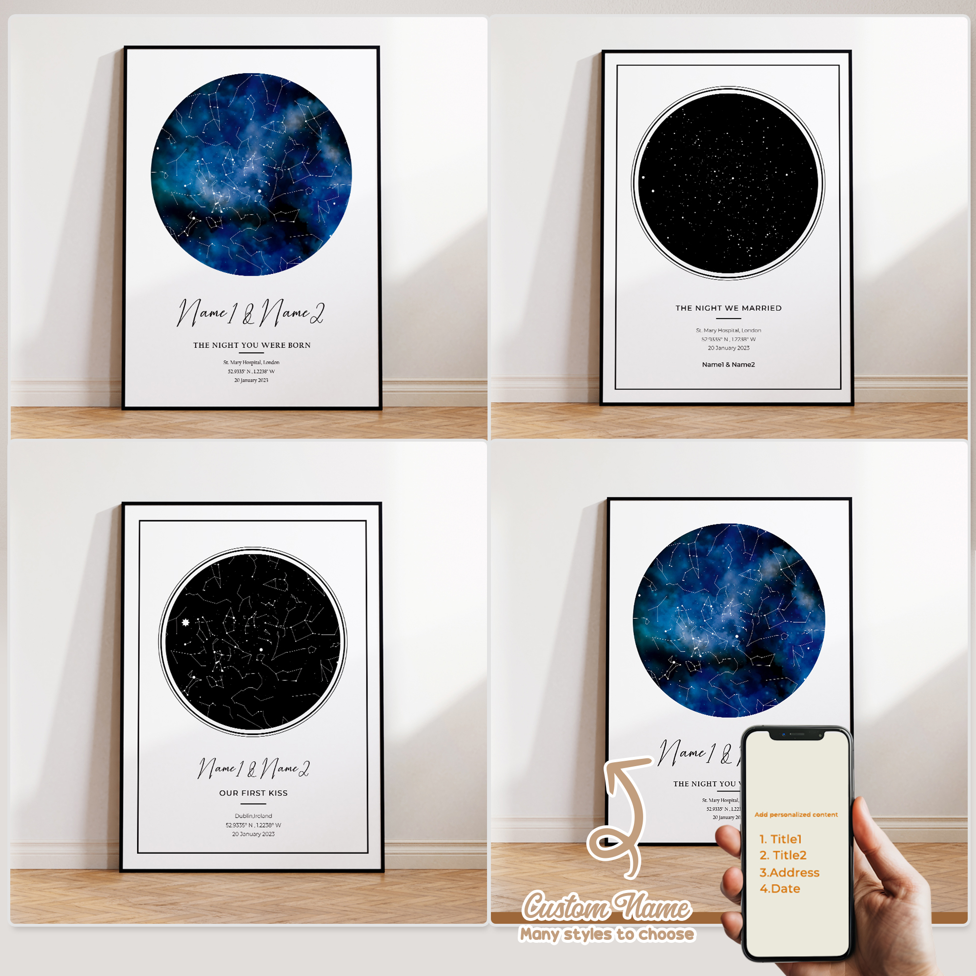 Modern Custom Personalized Nig - Custom Map Poster recensie en prijs