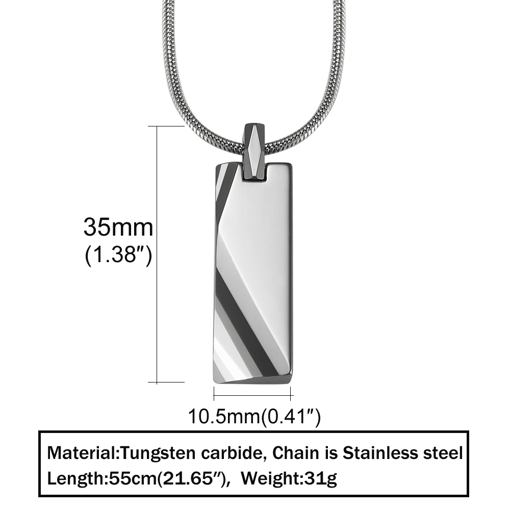 Tungsten Carbide Pendants Men  - Name Necklace Custom recensie en prijs