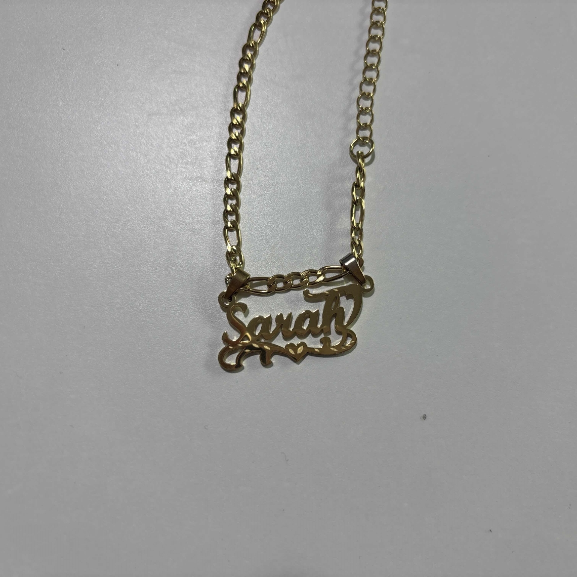 Custom Figaro Chain Heart Name - Name Necklace Custom recensie en prijs