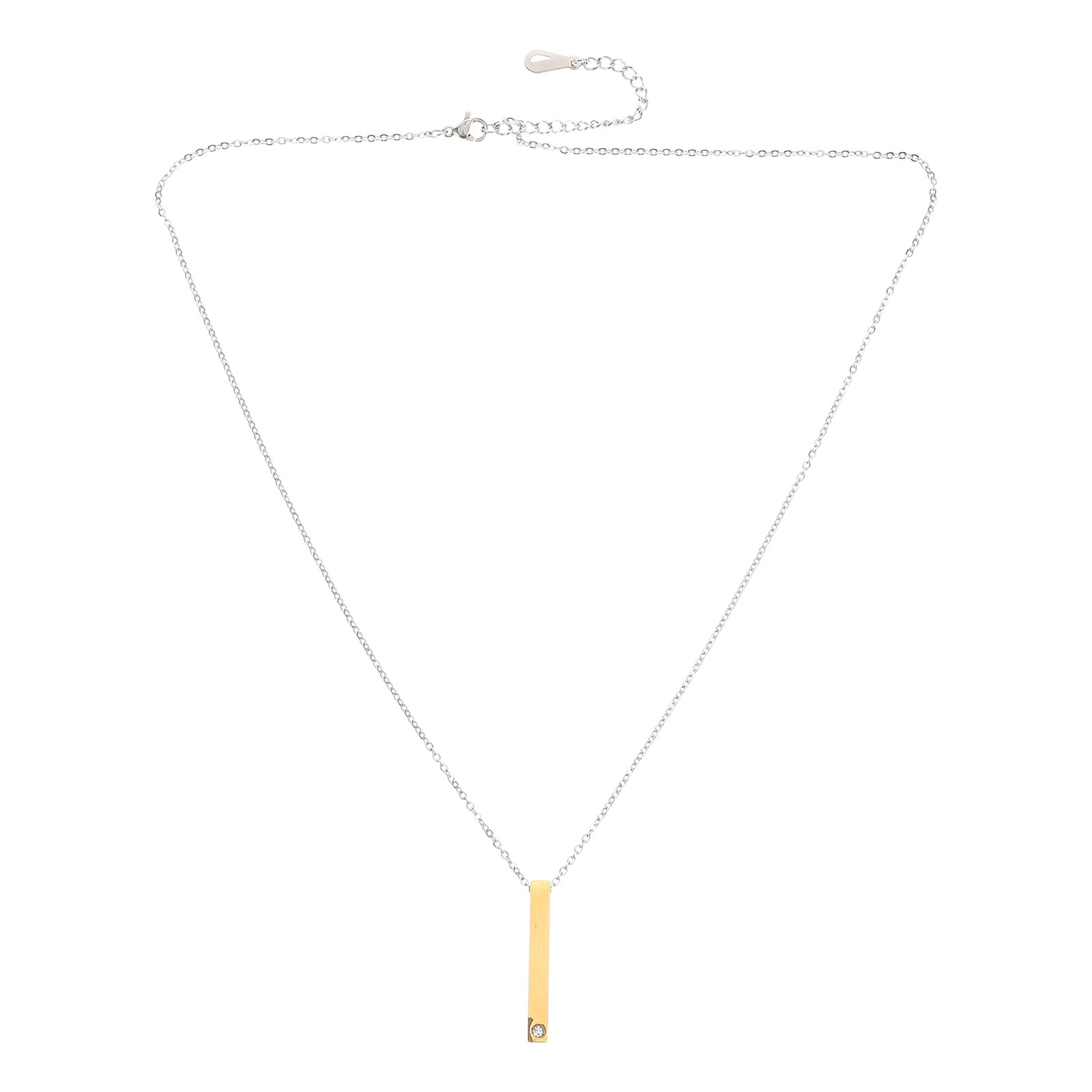 Sleek Stainless Steel Rectangl - Name Necklace Custom recensie en prijs