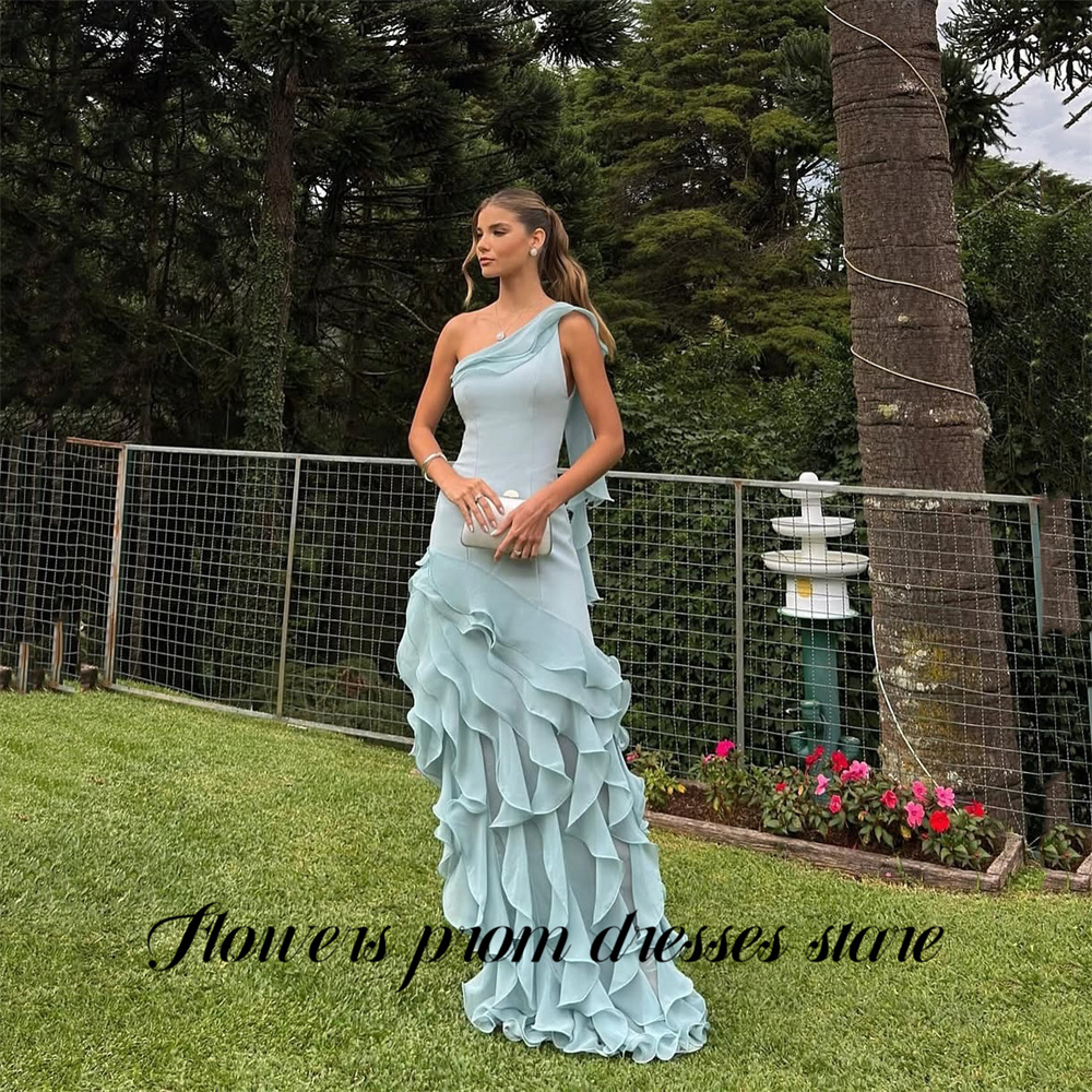 Flowers Sky Blue Party Dress L - Custom Night Sky recensie en prijs